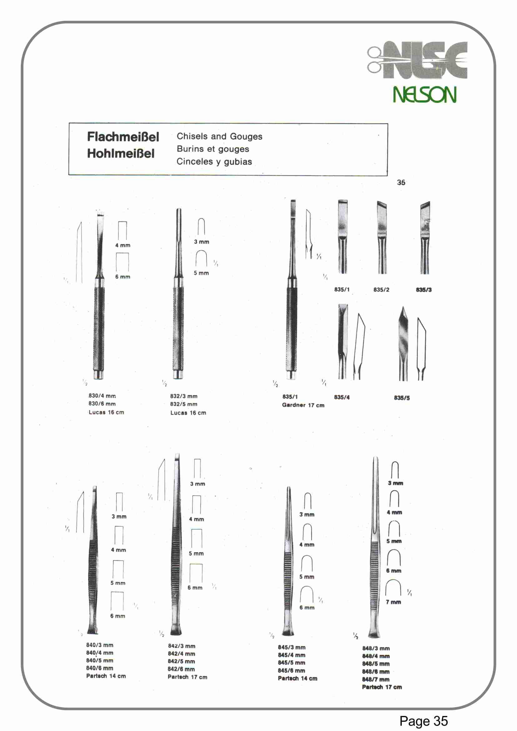 Chisels and Gouges